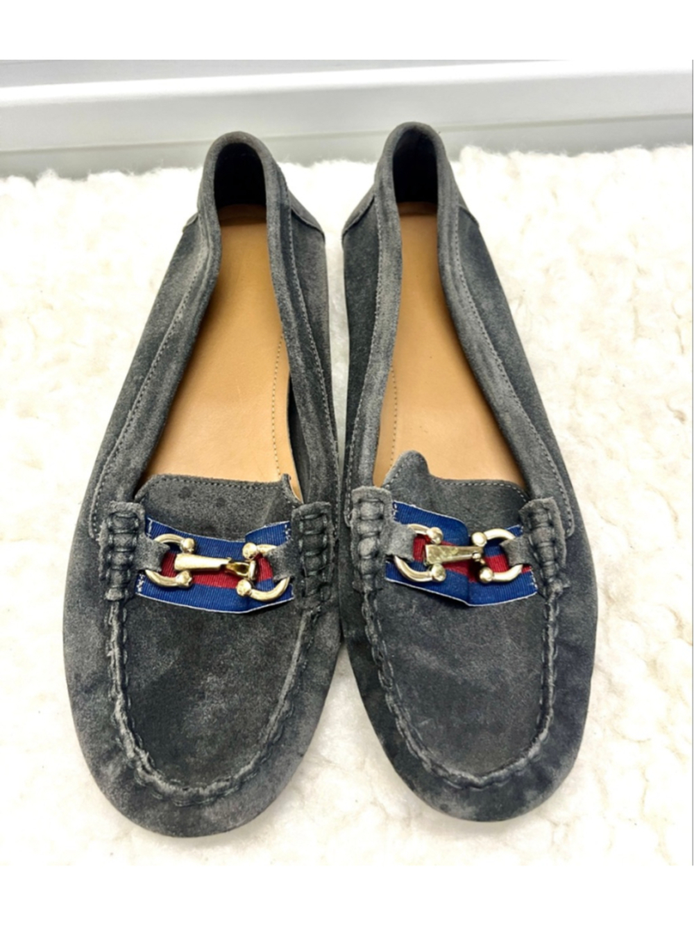 Coach and Four Romeo Gray Suede Driving loafers Women Size 10M